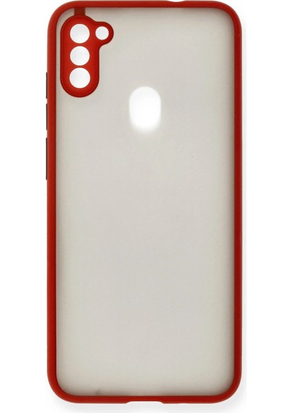Samsung Galaxy A11 Kılıf Montreal Silikon Kapak - Kırmızı - NEONX7117-9891