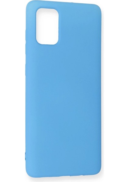 Samsung Galaxy A71 Kılıf Nano Içi Kadife Silikon - Mavi - NEONX5533-5337