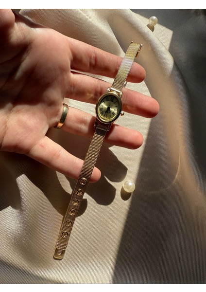 Retro Minimal Hasır Kordon Vintage Kadın Kol Saati indirimleri