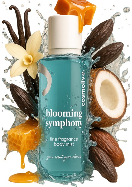 Vücut Spreyi Body Mist | Golden Honey | Blooming Symphony | Işıltılı | Ne mlendirici | Kadın | 250 ml