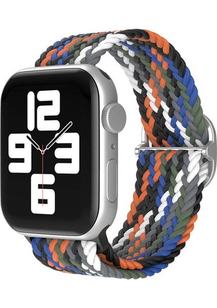 Apple Watch 42MM Star Kordon - Gri-Turuncu - NEONX9911-7313