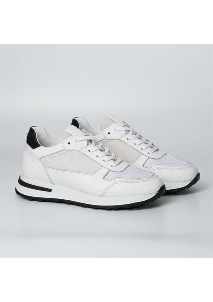 Albus Model Erkek Hakiki Deri Beyaz Sneaker
