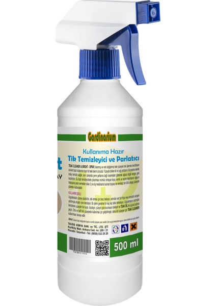 TEAK CLEANER & BRIGHT / SPRAY (Sprey Tik Temizleyici ve Parlatıcı) 500 ml fiyatları