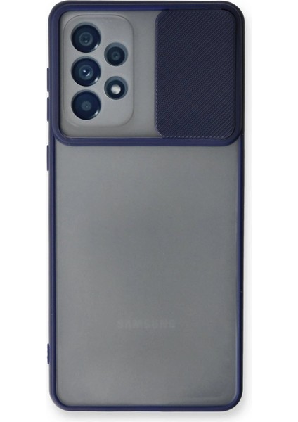 Samsung Galaxy A33 5g Kılıf Palm Buzlu Kamera Sürgülü Silikon - Lacivert - NEONX8355-9676