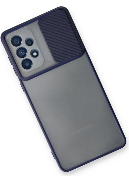 Samsung Galaxy A33 5g Kılıf Palm Buzlu Kamera Sürgülü Silikon - Lacivert - NEONX8355-9676