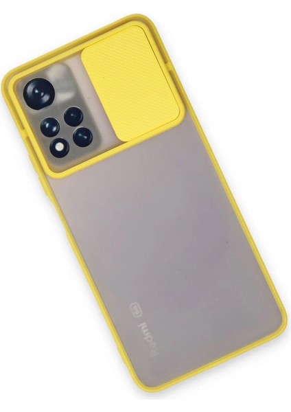 Xiaomi Redmi Note 11T Kılıf Palm Buzlu Kamera Sürgülü Silikon - Sarı - NEONX3088-2959