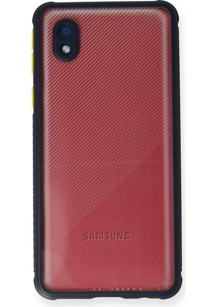 Samsung Galaxy A01 Core Kılıf Miami Şeffaf Silikon - Lacivert - NEONX4153-9485