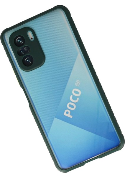 Xiaomi Poco F3 Kılıf Miami Şeffaf Silikon - Koyu Yeşil - NEONX4675-4645