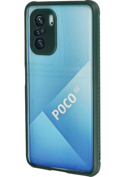 Xiaomi Poco F3 Kılıf Miami Şeffaf Silikon - Koyu Yeşil - NEONX4675-4645