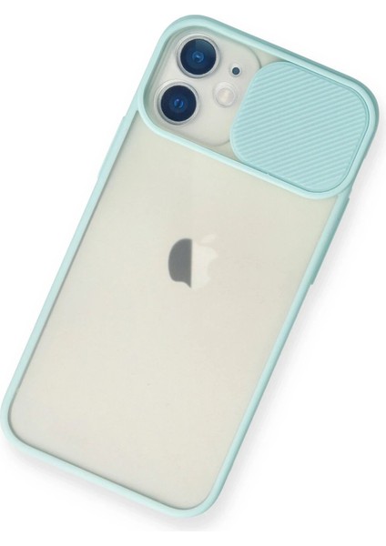 iPhone 11 Kılıf Palm Buzlu Kamera Sürgülü Silikon - Turkuaz - NEONX8683-1848 modelleri