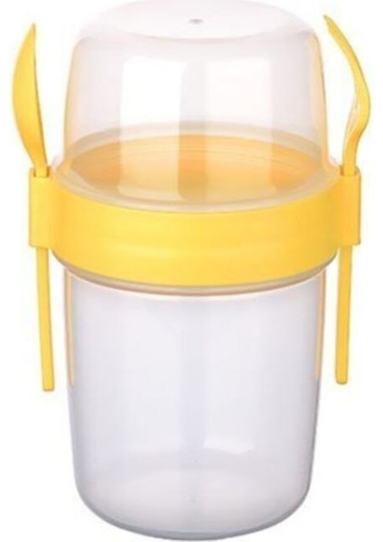 Hazneli 650 ml Saklama Kabı, Beyaz, Pratik ve Şık Tasarım