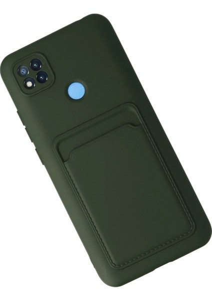 Xiaomi Redmi 9c Kılıf Kelvin Kartvizitli Silikon - Koyu Yeşil - NEONX2045-5884