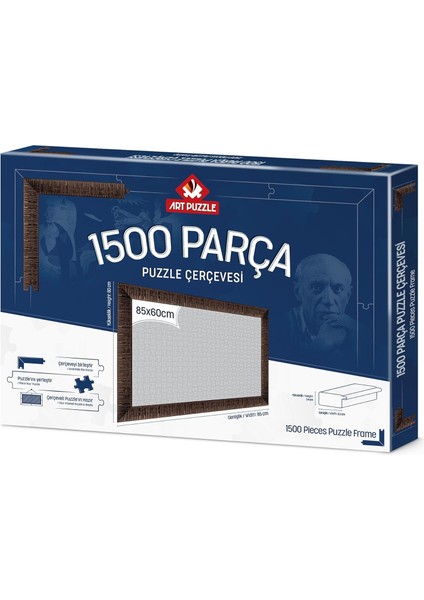 Puzzle Kahverengi 1500 Parça Demonte Puzzle Çerçevesi