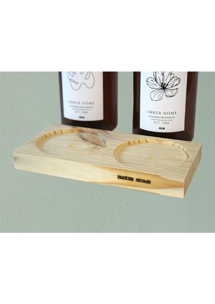 2 Gözlü Ahşap Stantlı Amber Kahverengi 500ML Bulaşık ve Çamaşır Şişesi fiyatları