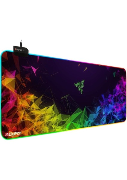 Rgb Oyuncu Mousepad Rgb Gaming 70 x 30 Oyuncu Mouse Pad Kaymaz Taban 4mm