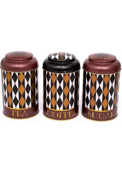 3'lü Metal Saklama Kabı Seti, 10.5 Cm, Renkli, Erzak ve Kavanoz Takımı fiyatları