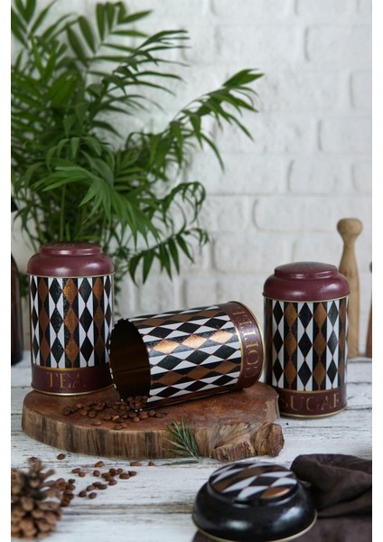 3'lü Metal Saklama Kabı Seti, 10.5 Cm, Renkli, Erzak ve Kavanoz Takımı modelleri