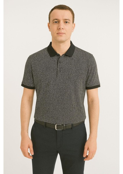 Büyük Beden Yakalı Klasik Kısa Kol Cepli Erkek Tişört 7346