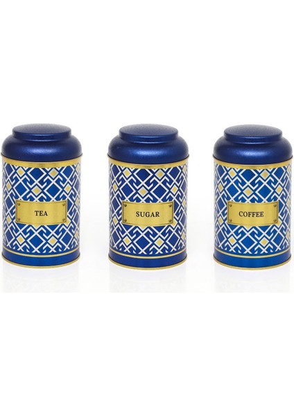 3'lü Silindir Saklama Kabı Seti, Ø105, Turkish Blue, EFB04H1 fiyatları