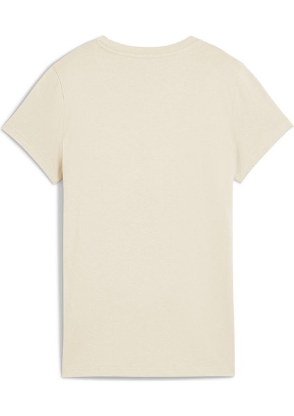 68498287 Scrıpt Tee Krem Yuvarlak Yaka Regular Fit Düz Kadın T-Shirt indirimleri