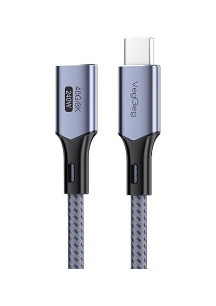 USB 4.0 E-Mark 240W 40GBPS Thunderbolt 4 8k 60Hz Type-C Uzatma Kablosu 50 cm fiyatları