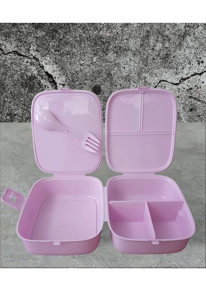 Sevimli Çocuk Kahvaltı ve Piknik Saklama Kutusu, Pembe, Resimli, Kilitli fiyatları