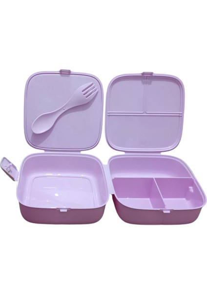 Sevimli Çocuk Kahvaltı ve Piknik Saklama Kutusu, Pembe, Resimli, Kilitli fırsatları