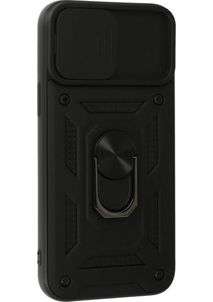 iPhone 13 Pro Kılıf Pars Lens Yüzüklü Silikon - Siyah - NEONX5427-4746 fiyatları