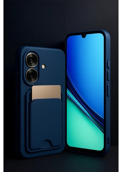 Realme Note 60 Kelvin Kartvizitli Silikon - Lacivert - NEONX7766-6947