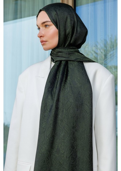 Moren Desen Shine Line Şal Siyah-Haki