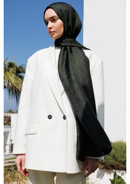 Moren Desen Shine Line Şal Siyah-Haki modelleri