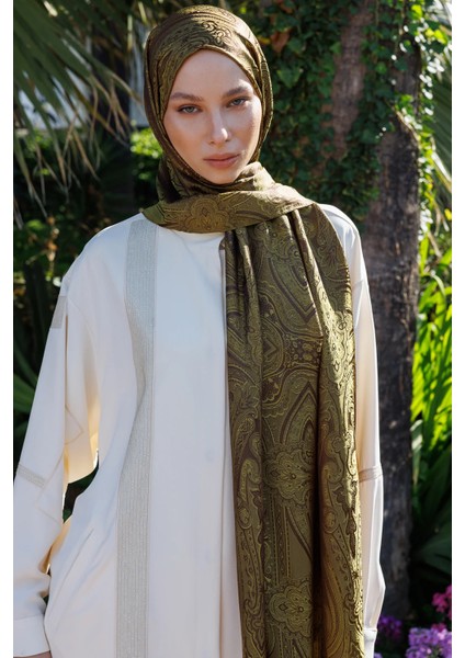 Liva Desen Shine Line Şal Acı Kahve-Somon