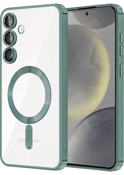 Samsung Galaxy S23 Plus Kılıf Kross Magneticsafe Kapak - Koyu Yeşil - NEONX8314-4875
