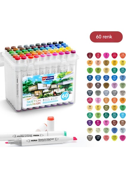 Çocuk Çizim 60 Renk Işareti Kalem (Yurt Dışından)