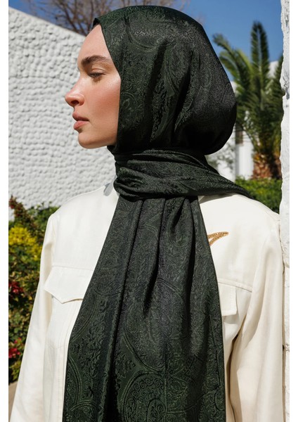 Vera Desen Shine Line Şal Siyah-Haki