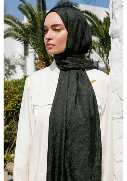Vera Desen Shine Line Şal Siyah-Haki fiyatları