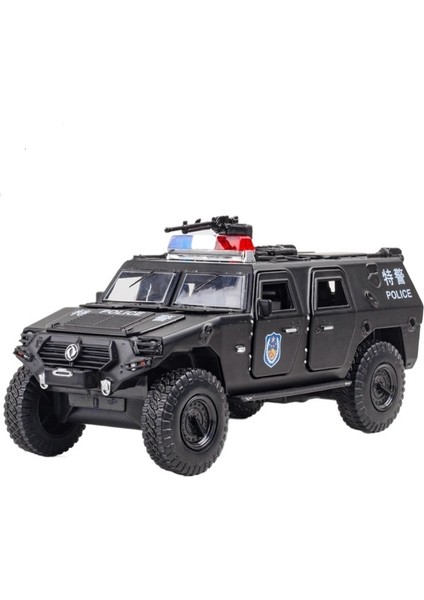 Simülasyon 1:28 Savaşçı Alaşım Off-Road Polis Arabası Modeli Çocuk Oyuncak (Yurt Dışından)