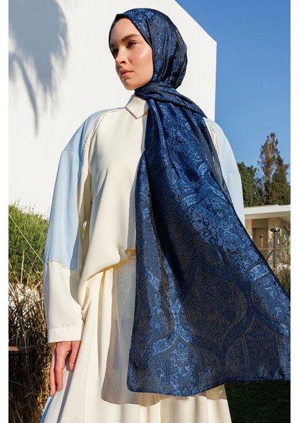 Soler Desen Shine Line Şal Siyah-Indigo fiyatları