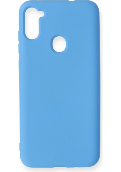 Samsung Galaxy A11 Kılıf Nano Içi Kadife Silikon - Mavi - NEONX4598-5090