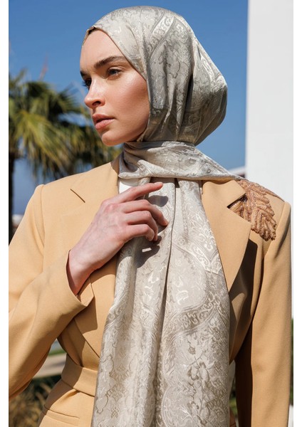 Soler Desen Shine Line Şal Vizon-Çağla