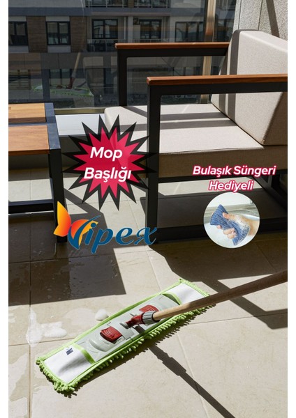 60 cm Şönil Püsküllü Yedek Mop Başlığı, Dayanıklı ve Temizliği Kolay