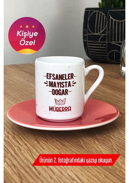 Kişiye Özel Pembe Türk Kahvesi Fincanı, Doğum Günü Hediyesi, Efsanevi Tasarım
