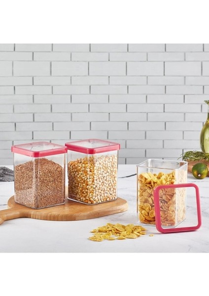 Şeffaf Sızdırmaz Kapaklı Saklama Kabı Seti, 1000 Ml, 3'lü, Beyaz Renk