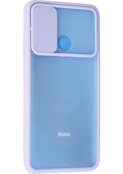 Xiaomi Redmi 9c Kılıf Palm Buzlu Kamera Sürgülü Silikon - Lila - NEONX4805-9626