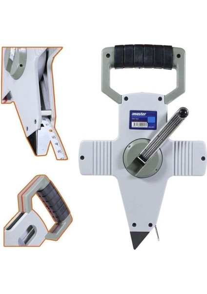 20 Metre Saplı Ölçüm Metresi, Hassas ve Dayanıklı Arazi Ölçüm Aracı