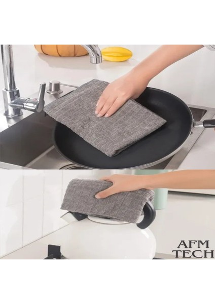 ( 3 Adet ) Mikrofiber Gri Kareli Temizlik Bezi | Cam, Mutfak, Banyo, Araba 40*40CM Leke-Koku Yapmaz modelleri