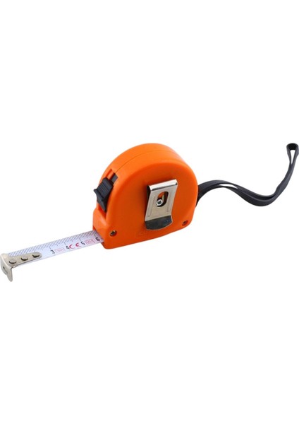 Bükülebilir Metal Şerit Metre 3 M, Turuncu Renk, Plastik Kasa, Düğmeli, Ölçüm Aracı modelleri