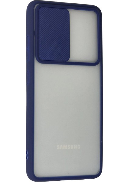 Samsung Galaxy A52 Kılıf Palm Buzlu Kamera Sürgülü Silikon - Lacivert - NEONX5373-8088 modelleri