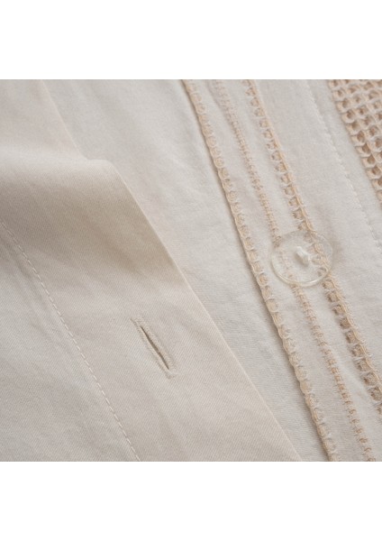 Ikra Çift Kişilik Nevresim Takımı Organik Pamuk Dokuma Krem-Bej 200 x 220 cm modelleri