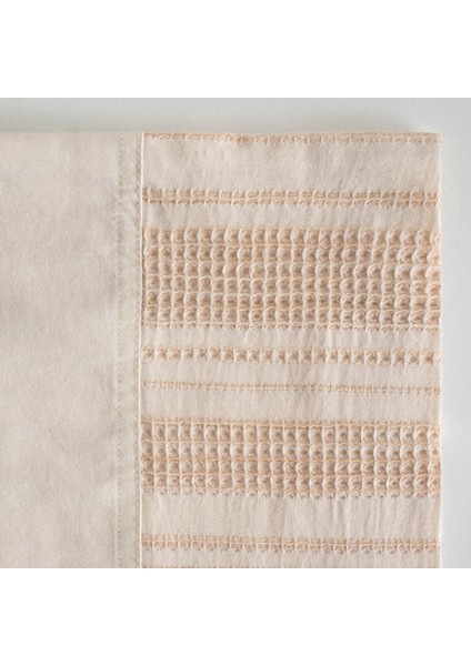 Ikra Çift Kişilik Nevresim Takımı Organik Pamuk Dokuma Krem-Bej 200 x 220 cm